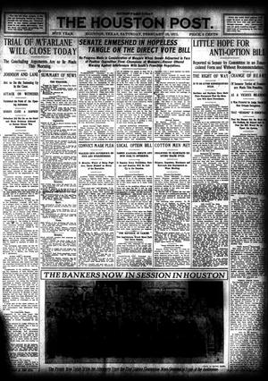 The Houston Post. (Houston, Tex.), Vol. 26, Ed. 1 Saturday, February 18, 1911