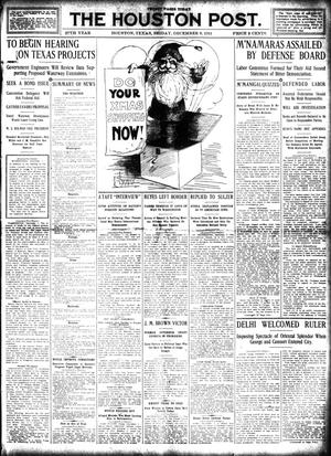 Primary view of object titled 'The Houston Post. (Houston, Tex.), Vol. 27, Ed. 1 Friday, December 8, 1911'.