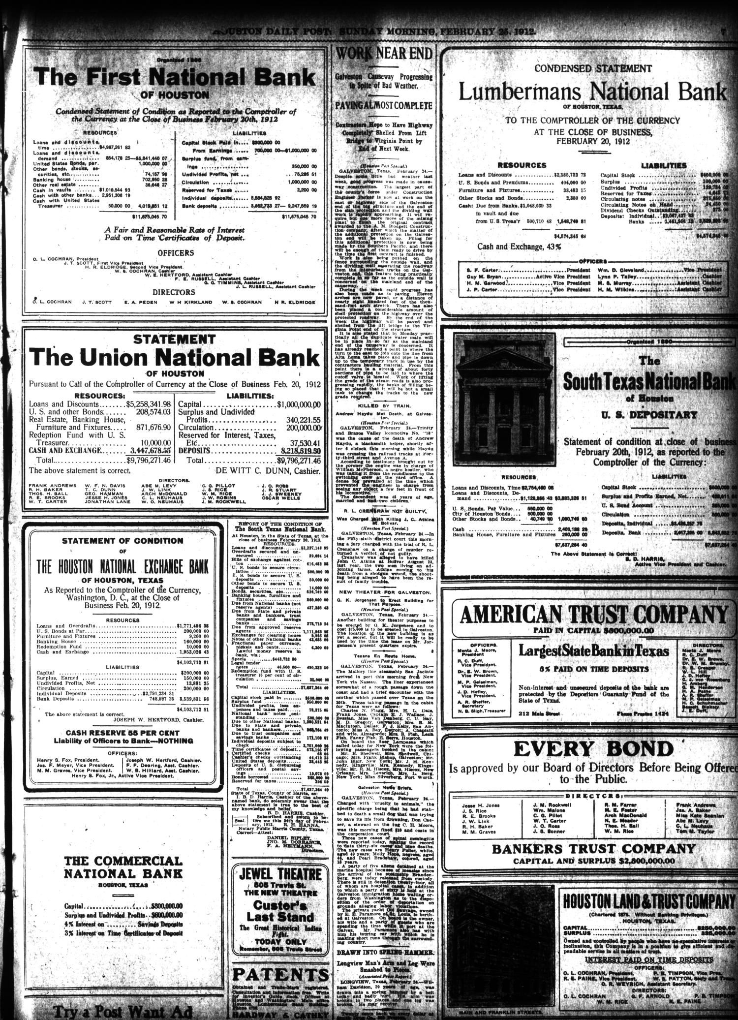 The Houston Post. (Houston, Tex.), Vol. 27, Ed. 1 Sunday, February 25, 1912
                                                
                                                    [Sequence #]: 7 of 52
                                                
