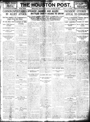 Primary view of object titled 'The Houston Post. (Houston, Tex.), Vol. 25, Ed. 1 Saturday, March 19, 1910'.