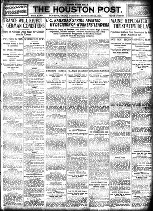 The Houston Post. (Houston, Tex.), Vol. 27, Ed. 1 Tuesday, September 12, 1911