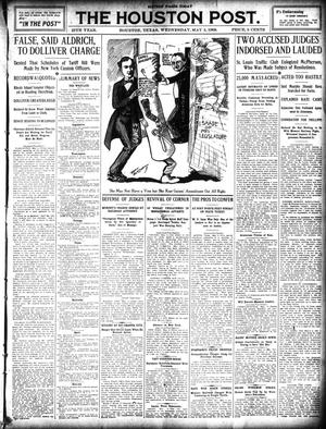The Houston Post. (Houston, Tex.), Vol. 25, Ed. 1 Wednesday, May 5, 1909