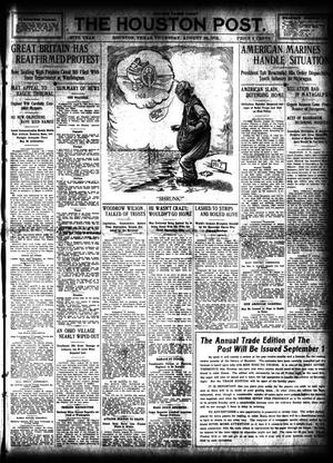 Primary view of object titled 'The Houston Post. (Houston, Tex.), Vol. 27, Ed. 1 Thursday, August 29, 1912'.