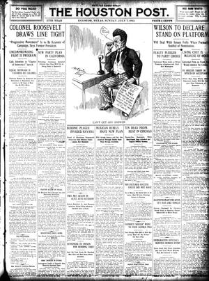 Primary view of object titled 'The Houston Post. (Houston, Tex.), Vol. 27, Ed. 1 Sunday, July 7, 1912'.