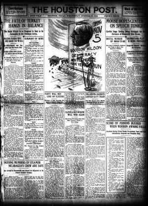 Primary view of object titled 'The Houston Post. (Houston, Tex.), Vol. 27, Ed. 1 Wednesday, October 30, 1912'.