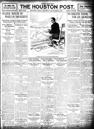 The Houston Post. (Houston, Tex.), Vol. 27, Ed. 1 Thursday, November 21, 1912