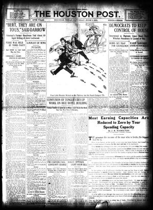 Primary view of object titled 'The Houston Post. (Houston, Tex.), Vol. 27, Ed. 1 Saturday, June 1, 1912'.