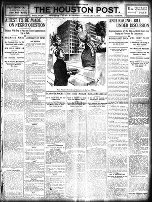 The Houston Post. (Houston, Tex.), Vol. 24, Ed. 1 Wednesday, February 3, 1909