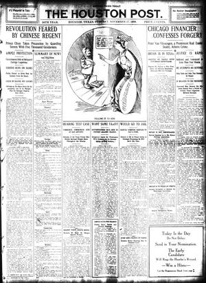The Houston Post. (Houston, Tex.), Vol. 24, Ed. 1 Tuesday, November 17, 1908