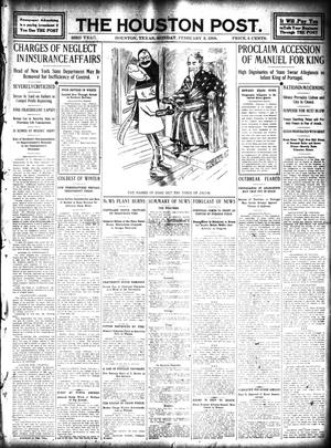 The Houston Post. (Houston, Tex.), Vol. 23, Ed. 1 Monday, February 3, 1908