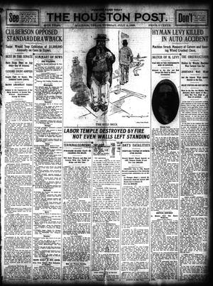 The Houston Post. (Houston, Tex.), Vol. 25, Ed. 1 Tuesday, July 6, 1909