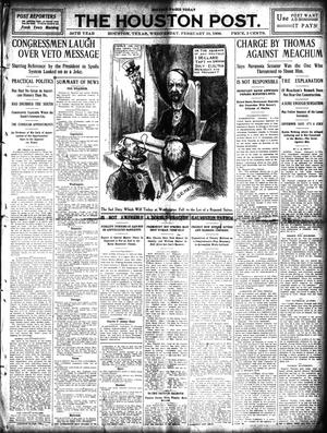 The Houston Post. (Houston, Tex.), Vol. 24, Ed. 1 Wednesday, February 10, 1909
