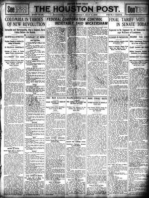 The Houston Post. (Houston, Tex.), Vol. 25, Ed. 1 Thursday, July 8, 1909