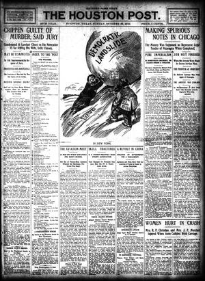 Primary view of object titled 'The Houston Post. (Houston, Tex.), Vol. 26, Ed. 1 Sunday, October 23, 1910'.