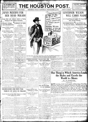 The Houston Post. (Houston, Tex.), Vol. 27, Ed. 1 Saturday, September 14, 1912