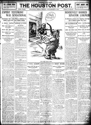 The Houston Post. (Houston, Tex.), Vol. 26, Ed. 1 Friday, September 9, 1910