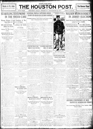 The Houston Post. (Houston, Tex.), Vol. 27, Ed. 1 Thursday, September 26, 1912