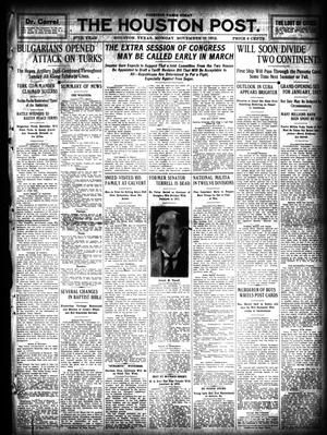 The Houston Post. (Houston, Tex.), Vol. 27, Ed. 1 Monday, November 18, 1912