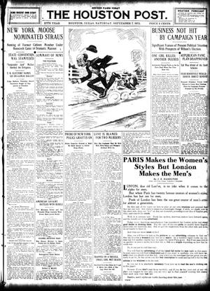 The Houston Post. (Houston, Tex.), Vol. 27, Ed. 1 Saturday, September 7, 1912