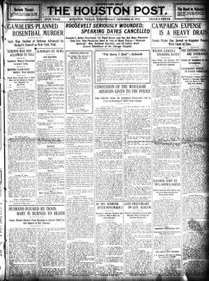 The Houston Post. (Houston, Tex.), Vol. 27, Ed. 1 Wednesday, October 16, 1912