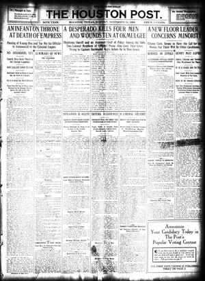 The Houston Post. (Houston, Tex.), Vol. 24, Ed. 1 Monday, November 16, 1908