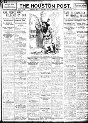 The Houston Post. (Houston, Tex.), Vol. 27, Ed. 1 Friday, September 20, 1912