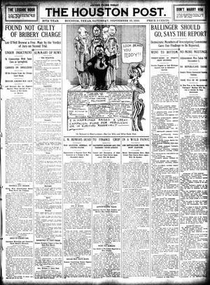The Houston Post. (Houston, Tex.), Vol. 26, Ed. 1 Saturday, September 10, 1910