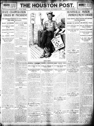 Primary view of object titled 'The Houston Post. (Houston, Tex.), Vol. 25, Ed. 1 Thursday, October 28, 1909'.