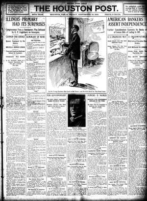 The Houston Post. (Houston, Tex.), Vol. 26, Ed. 1 Friday, September 16, 1910