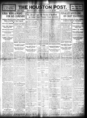Primary view of object titled 'The Houston Post. (Houston, Tex.), Vol. 23, Ed. 1 Wednesday, January 22, 1908'.