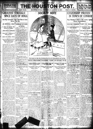 The Houston Post. (Houston, Tex.), Vol. 24, Ed. 1 Wednesday, August 12, 1908