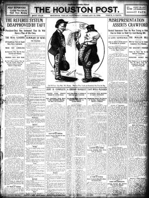 The Houston Post. (Houston, Tex.), Vol. 24, Ed. 1 Saturday, February 13, 1909