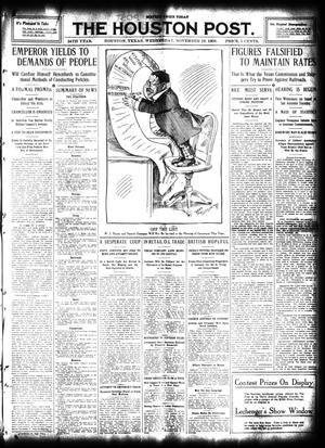 The Houston Post. (Houston, Tex.), Vol. 24, Ed. 1 Wednesday, November 18, 1908
