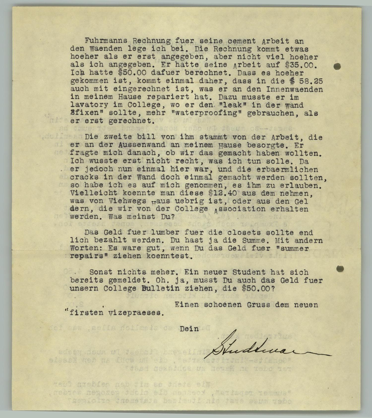 [Letter from H. Studtmann to "Vorsitzer"]
                                                
                                                    [Sequence #]: 2 of 2
                                                