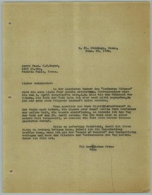 Primary view of object titled '[Letter from R. Osthoff to C. M. Beyer, February 29, 1928]'.