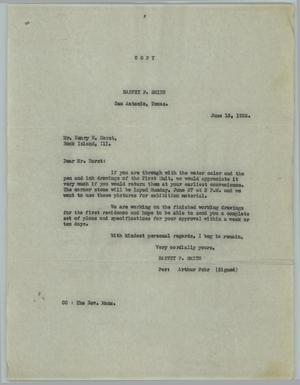 Primary view of object titled '[Letter from Harvey P. Smith to Henry W. Horst, June 18, 1926]'.