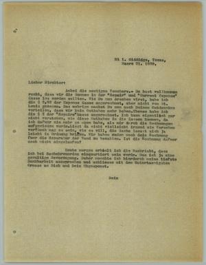 [Letter from R. Osthoff to H. Studtmann, March 21, 1929]