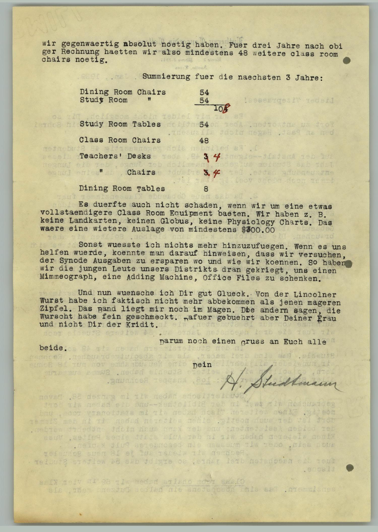 [Letter from H. Studtmann to "Vizepraeses", January 26, 1929]
                                                
                                                    [Sequence #]: 2 of 2
                                                