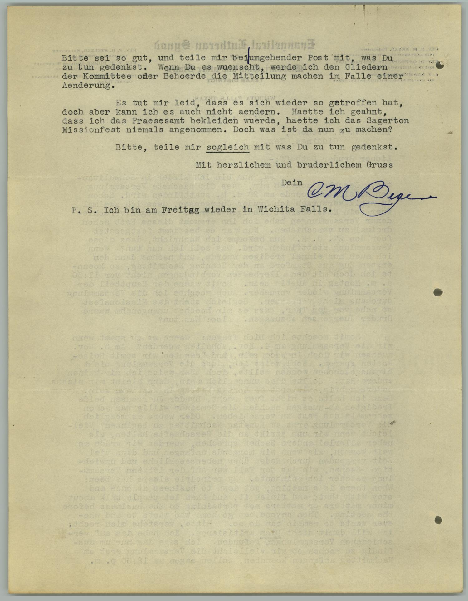 [Letter from C. M. Beyer to R. Osthoff, October 15, 1929]
                                                
                                                    [Sequence #]: 2 of 2
                                                