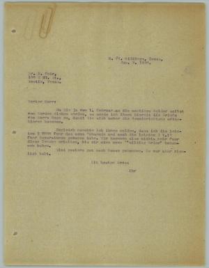 [Letter to H. Fehr, January 9, 1930]