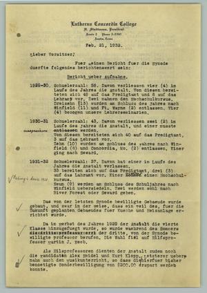 [Letter from H. Studtmann to "Vorsitzer", February 21, 1932]