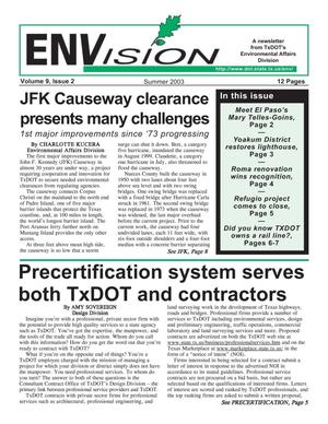 ENVision, Volume 9, Issue 2, Summer 2003