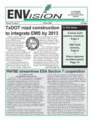ENVision, Volume 13, Issue 1, Winter 2008