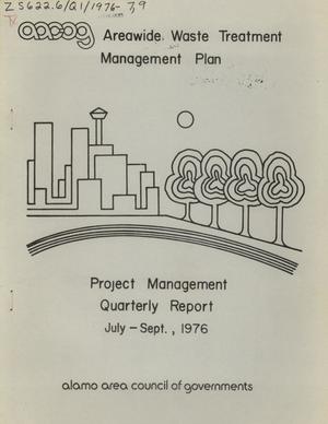 Primary view of object titled 'Areawide Waste Treatment Management Plan Quarterly Report: July - September 1976'.