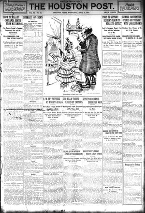 The Houston Post. (Houston, Tex.), Vol. 30, No. 11, Ed. 1 Wednesday, April 14, 1915