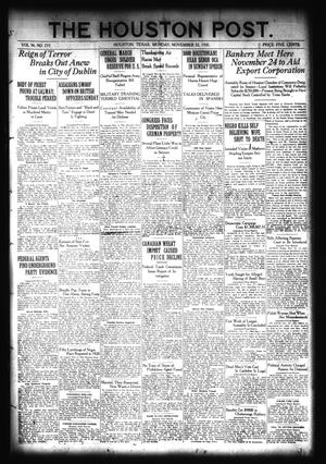 The Houston Post. (Houston, Tex.), Vol. 36, No. 233, Ed. 1 Monday, November 22, 1920