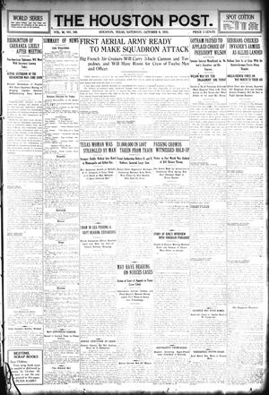 The Houston Post. (Houston, Tex.), Vol. 30, No. 189, Ed. 1 Saturday, October 9, 1915