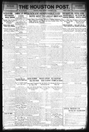 The Houston Post. (Houston, Tex.), Vol. 30, No. 219, Ed. 1 Monday, November 8, 1915