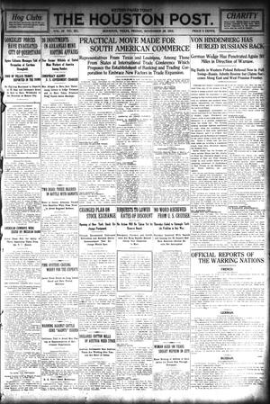 The Houston Post. (Houston, Tex.), Vol. 29, No. 231, Ed. 1 Friday, November 20, 1914