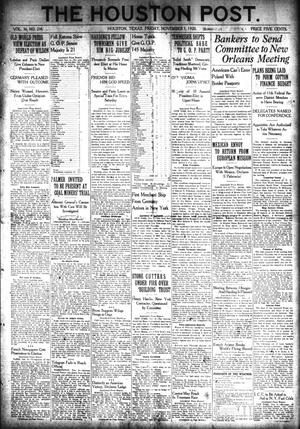 The Houston Post. (Houston, Tex.), Vol. 36, No. 216, Ed. 1 Friday, November 5, 1920